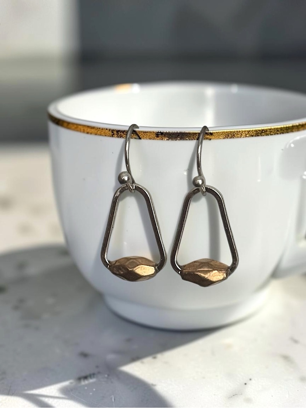5 For $25💫Alternative Silver and Dark Gold Bead Dangles Earrings